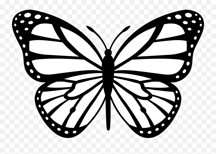 Butterfly Clipart 1 - Free Download Butterfly Clipart Black And White Emoji,Butterfly Png