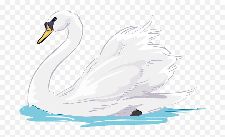 Wing Clipart Swan Wing Swan - Swans Swimming Clipart Png Emoji,Swan Clipart