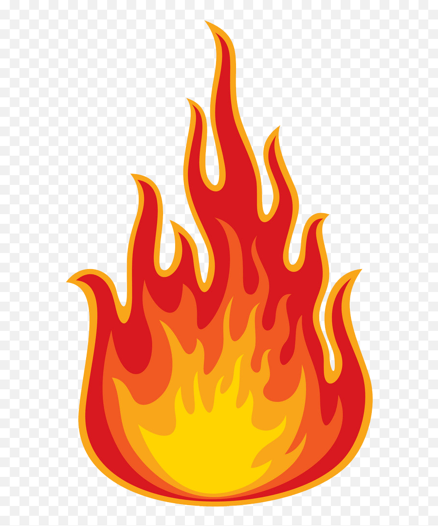 Fire Clipart - Cartoon Fire Drawing Png Emoji,Flame Clipart