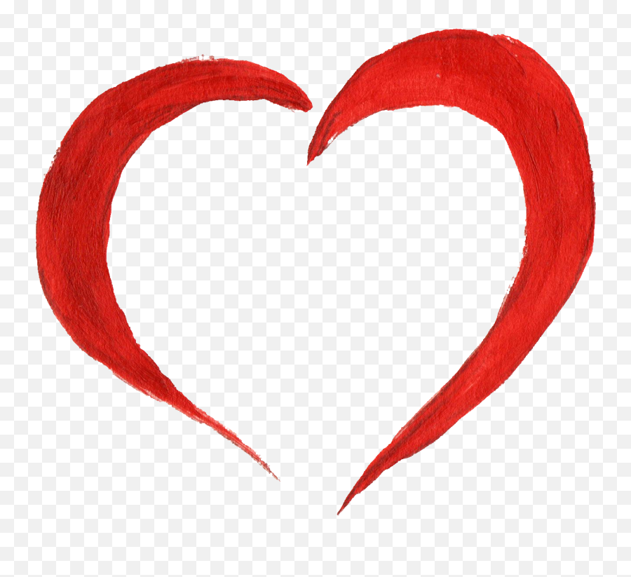 Heart Clipart Brush Stroke Heart Brush - Red Paint Heart Png Emoji,Brush Stroke Clipart