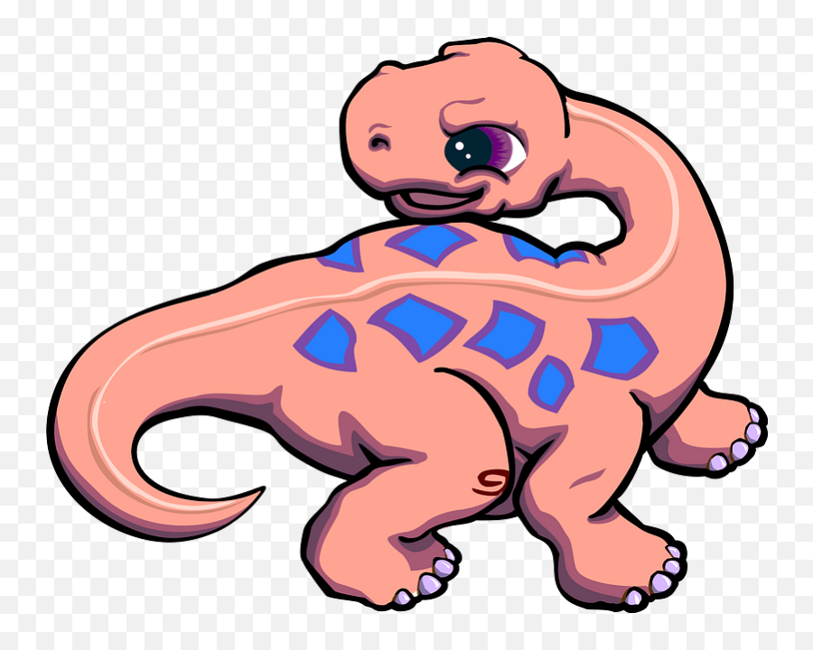 Apatosaurus Chasing Its Tail Clipart Free Download - Dinosaur Emoji,Tail Clipart