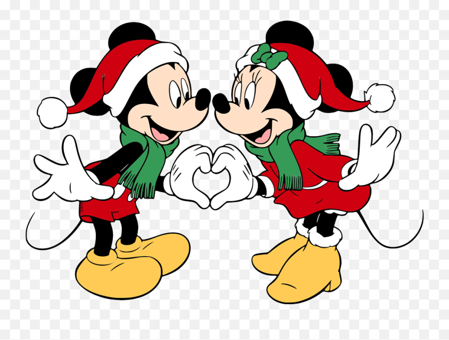 Christmas Mickey Mouse Clipart - Novocomtop Minnie Mickey Christmas Png Emoji,Disney Christmas Clipart