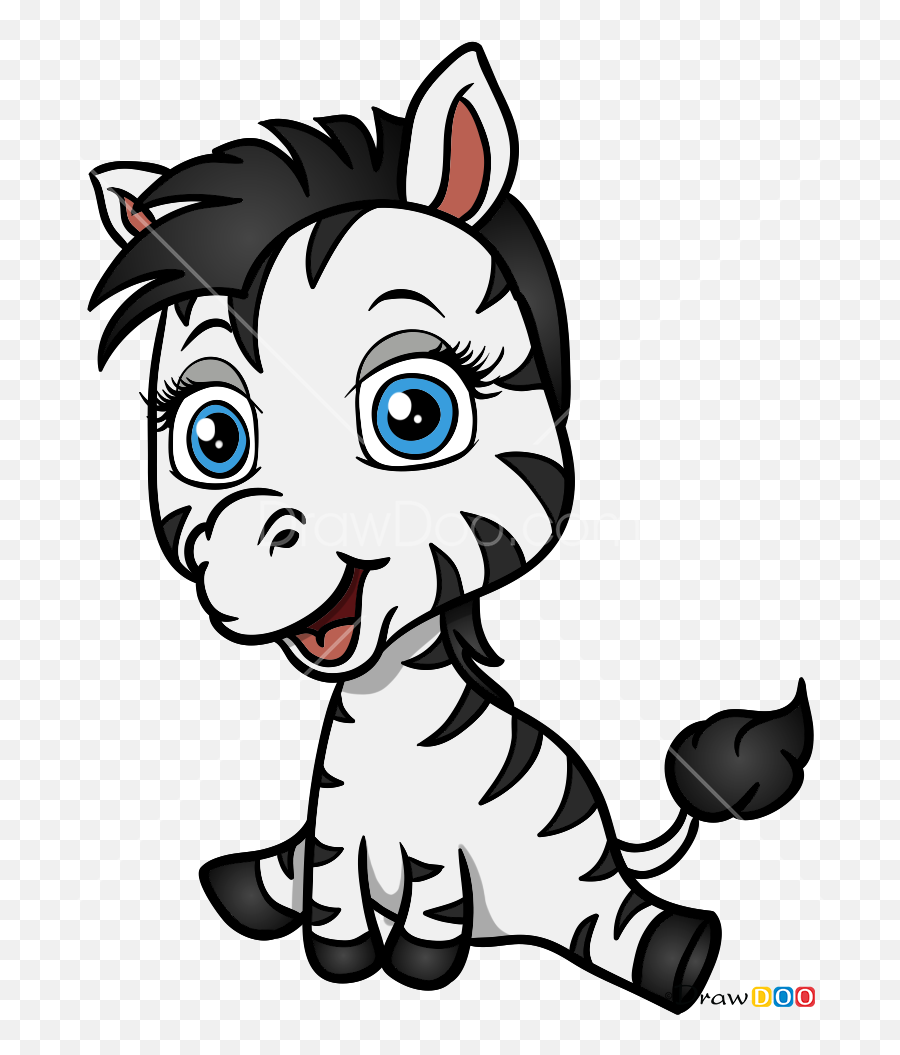 Drawing Of Baby Animals Clipart - Draw Baby Zebra Emoji,Baby Animals Clipart