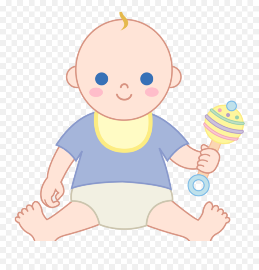 Cute Baby Clipart Ba Boy With Rattle Emoji,Rattle Clipart