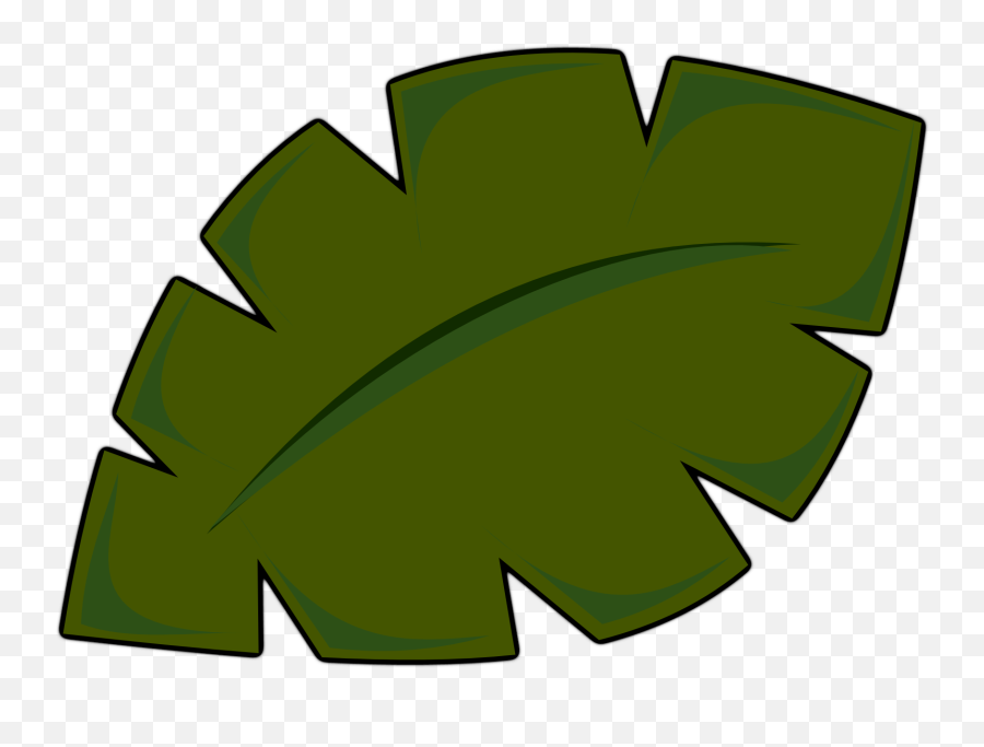 Palm Leaf Outline - Jungle Leaves Clipart Emoji,Leaf Outline Clipart
