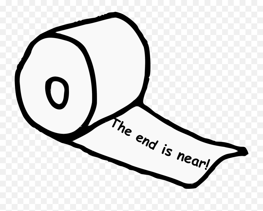 End Is Near Toilet Paper Vector Clipart - End Is Near Clipart Emoji,Toilet Paper Clipart