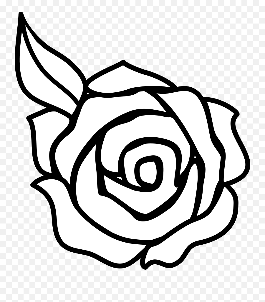 Rose Border Clip Art - Outline Rose Clipart Emoji,Rose Clipart
