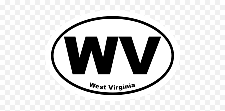 West Virginia Wv Oval Sticker Emoji,West Virginia Clipart