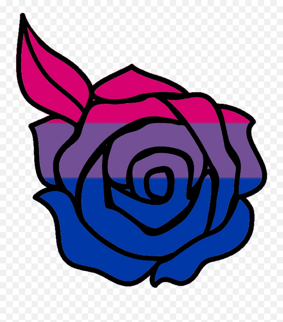 Download Bisexual Bi Pride Rose Lgbt Queer - Rose Clip Art Emoji,Pride Clipart