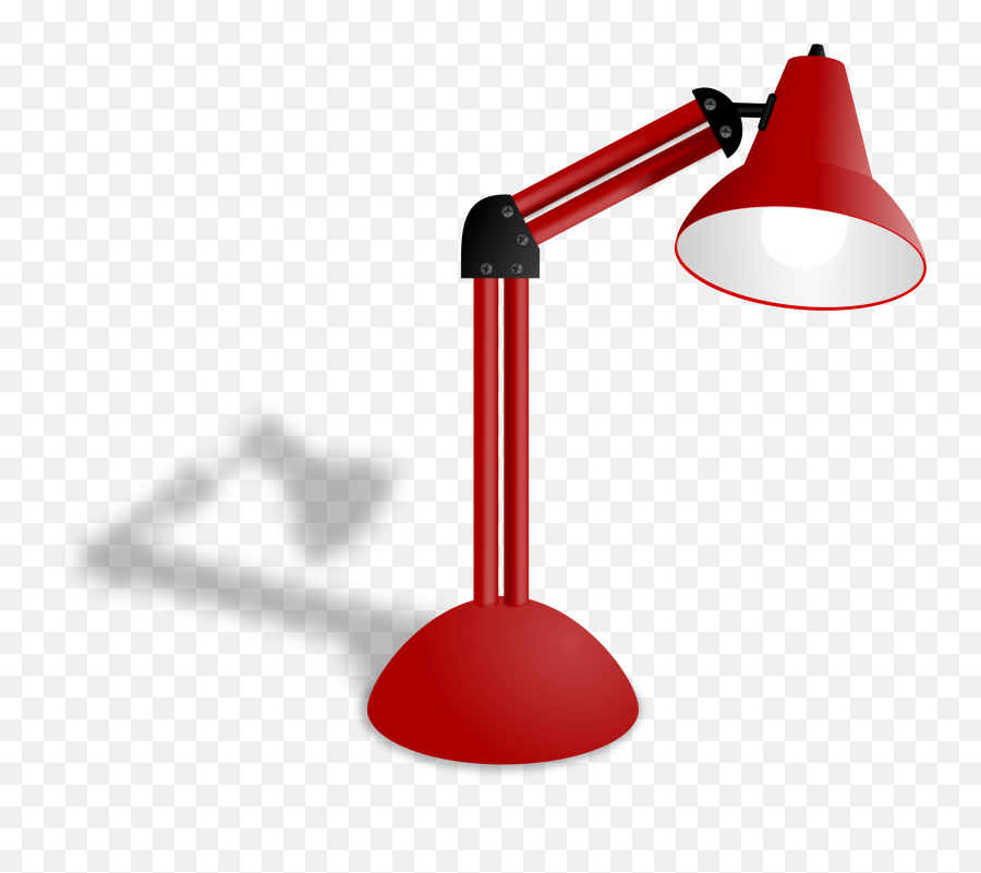 Red Lamp Clipart Transparent Png - Desk Lamp Png Clipart Transparent Emoji,Lamp Clipart
