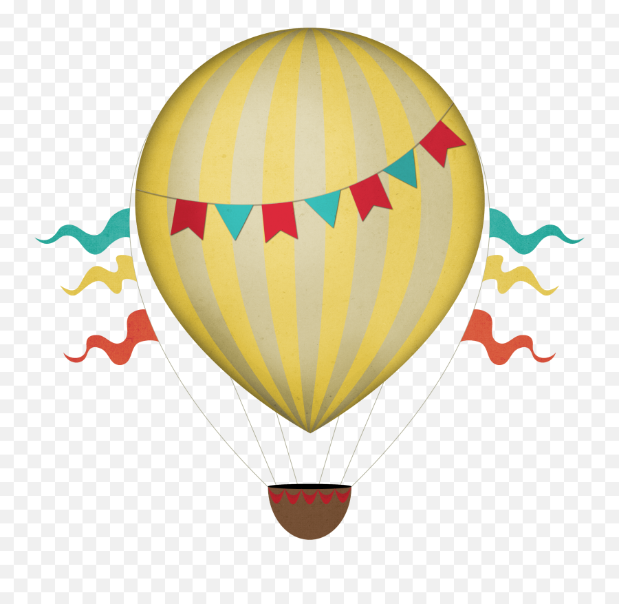 Vintage Hot Air Balloon Clipart - Clip Art Vintage Hot Air Balloon Emoji,Balloon Clipart