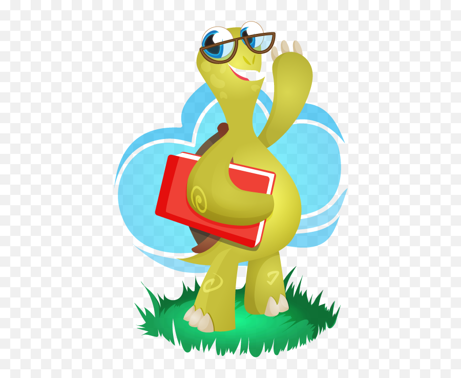 Library Library For Commercial Use - Genius Turtle Cartoon Emoji,Free Clipart For Commercial Use