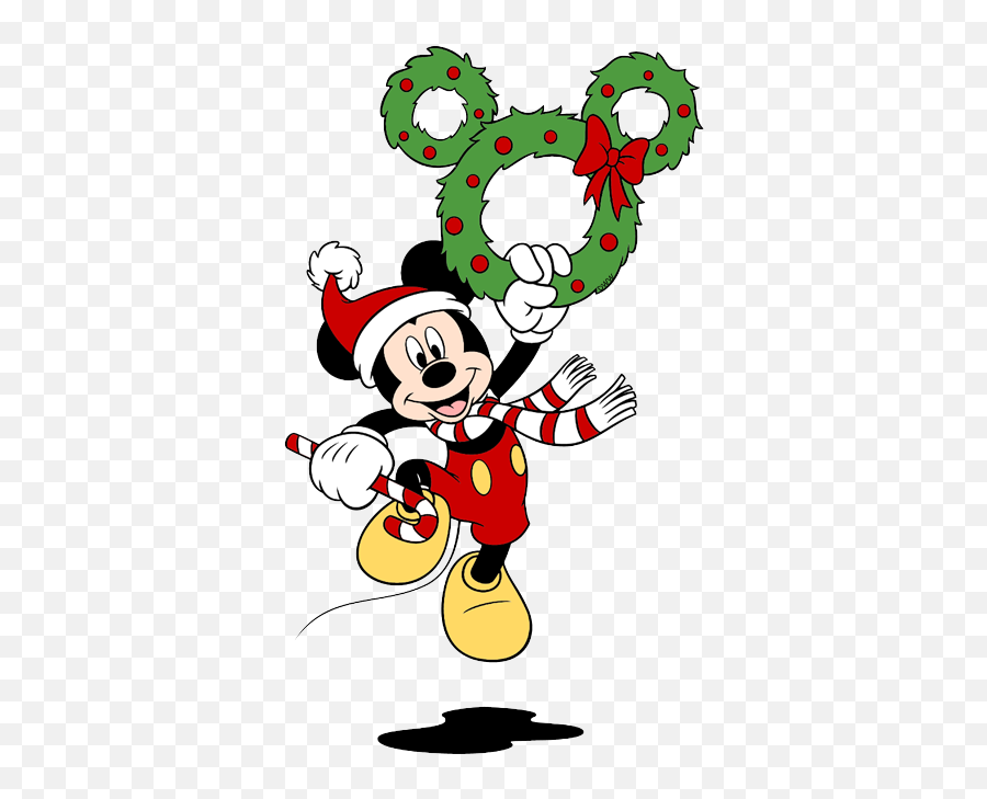 Download Mickey Mouse Clipart Wreath - Clipart Mickey Mouse Christmas Emoji,Mickey Clipart