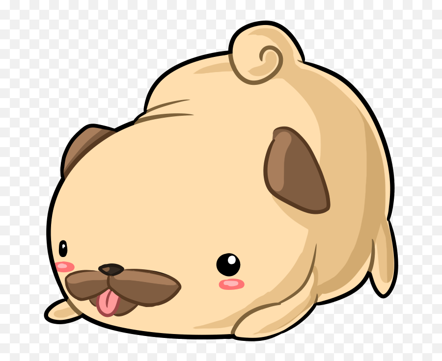 Cute Pug Transparent Cartoon - Animal Figure Emoji,Pug Clipart