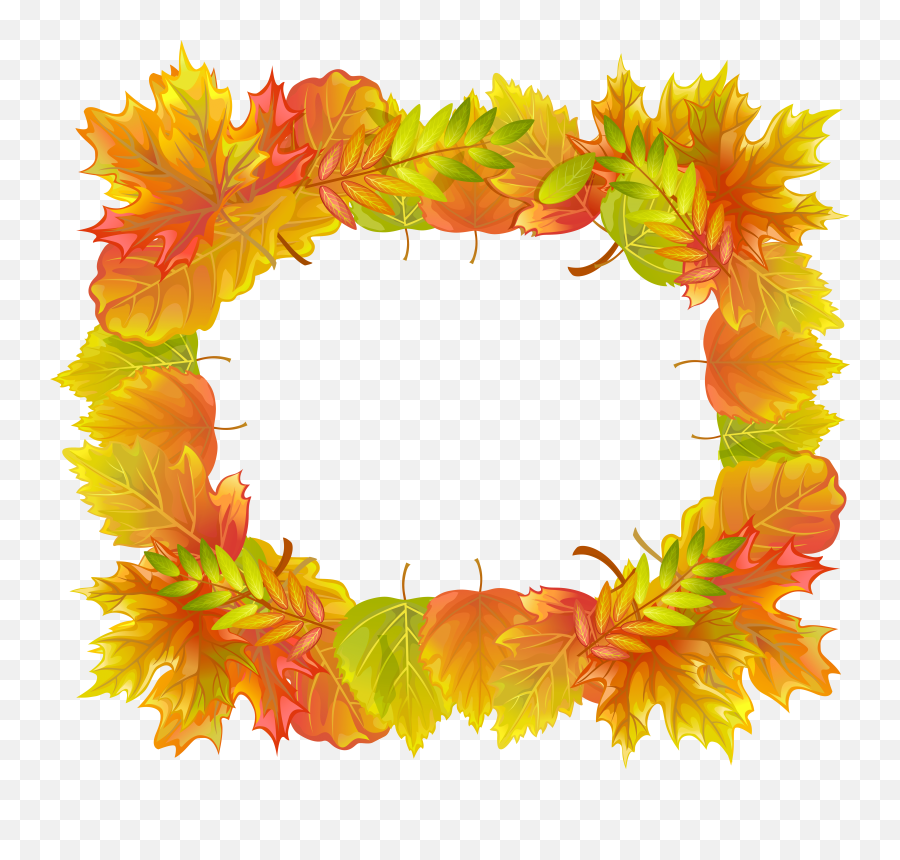 Autumn Leafs Border Frame Png Clipart - Autumn Frames Png Emoji,Fall Border Clipart