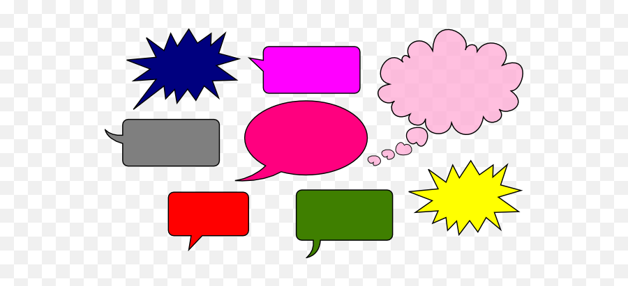 Speech Clouds Speak Talk Clipart - Dot Emoji,Talk Clipart
