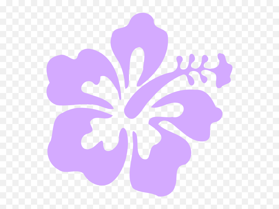 Purple Only Hibiscus Clip Art At Clkercom - Vector Clip Art Hawaiian Flowers Clip Art Emoji,Hibiscus Clipart