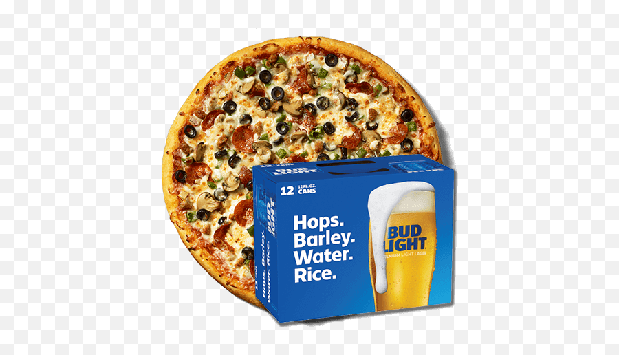 Pizza And Beer Pairings - Order From Caseyu0027s Caseys Coupon Code Emoji,Bud Light Png