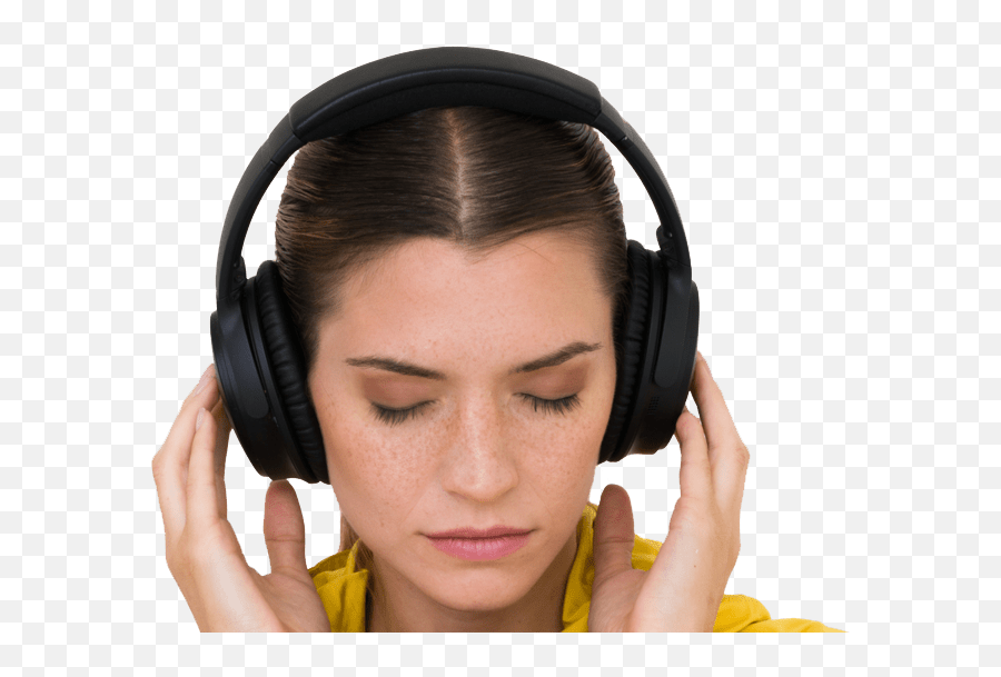 Closed Eyes Girl Listening Music Transparent Png Png Mart - Royalty Free Music Artits Emoji,Music Transparent