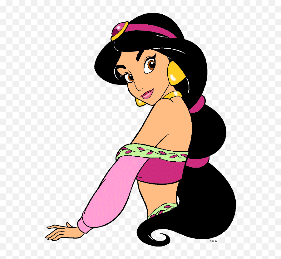 Princess Jasmine Clipart Free Download - Disney Princess Jasmine And Prince Aladdin Emoji,Princess Clipart
