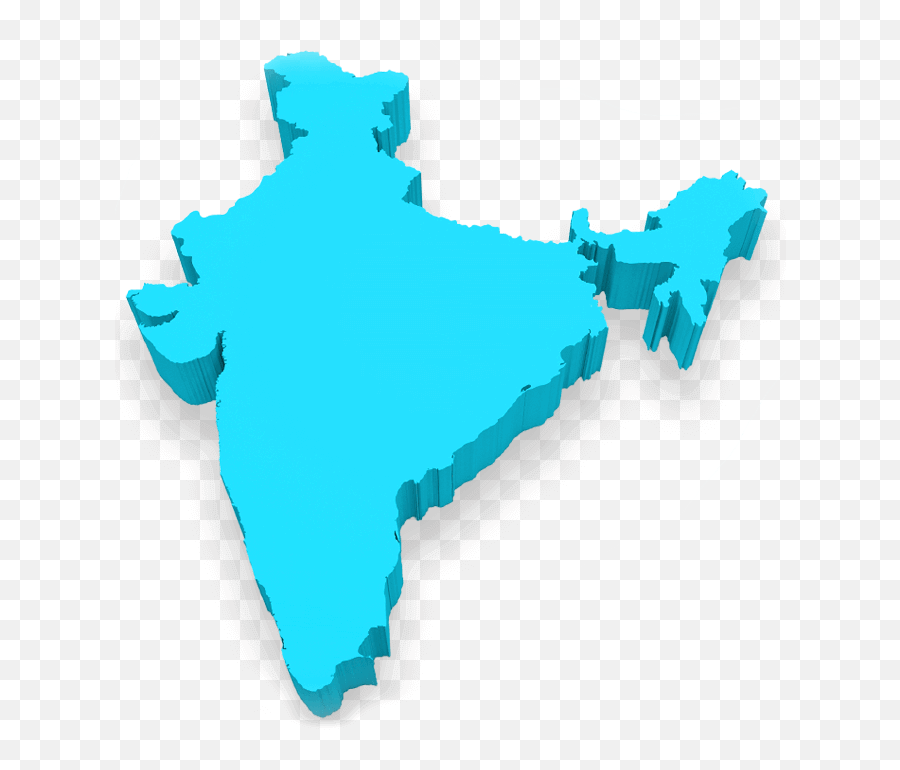 Map - 3d Map Of India Png Transparent Cartoon Jingfm Emoji,India Map Png