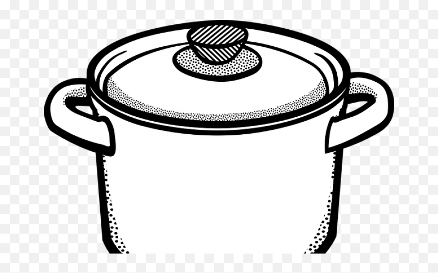 Slow Cooker Spin - Kitchen Items Black And White Emoji,Pot Clipart