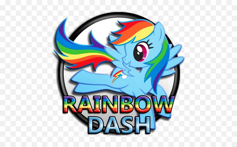 My Little Pony Rainbow Logo For Kids - Rainbow Dash In Words Transparent Rainbow Dash Icon Emoji,Rainbow Logo