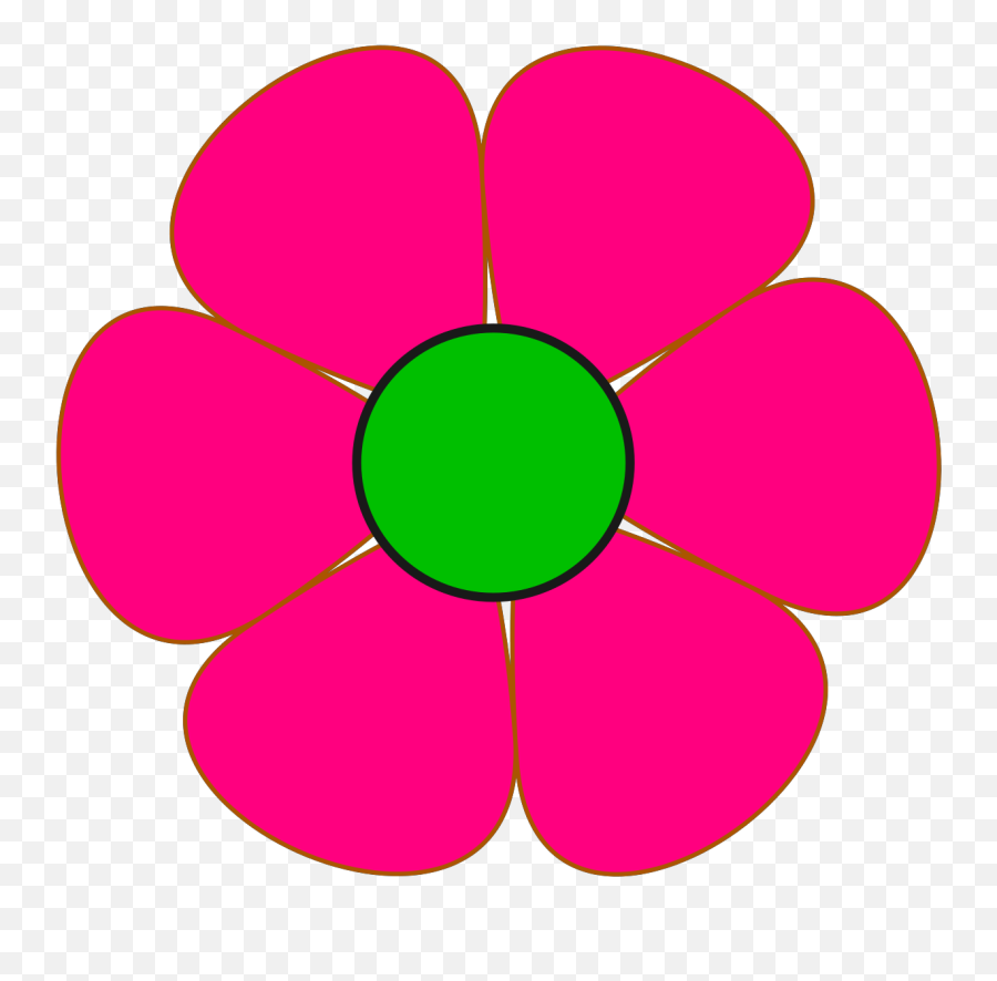 Clipart Pink Flowers Free Clipart - Flower Clipart Emoji,Pink Flower Clipart