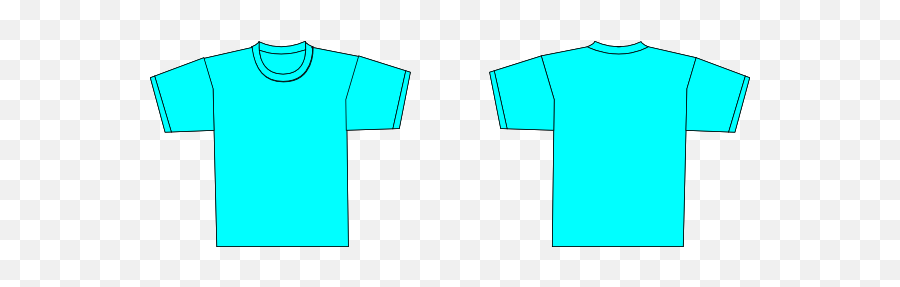 Blue T Shirt Template Clip Art At Clkercom - Vector Clip Emoji,T Shirt Template Png