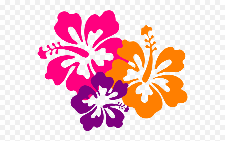 Hibiscus Hibiscus Clip Art Hibiscus Free Clip Art - Hawaiian Flowers Clipart Png Emoji,Hibiscus Clipart