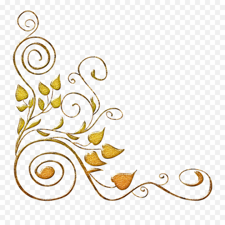 Transparente Arabesco Dourado Png - Arabescos De Canto Dourado Png Emoji,Arabescos Png