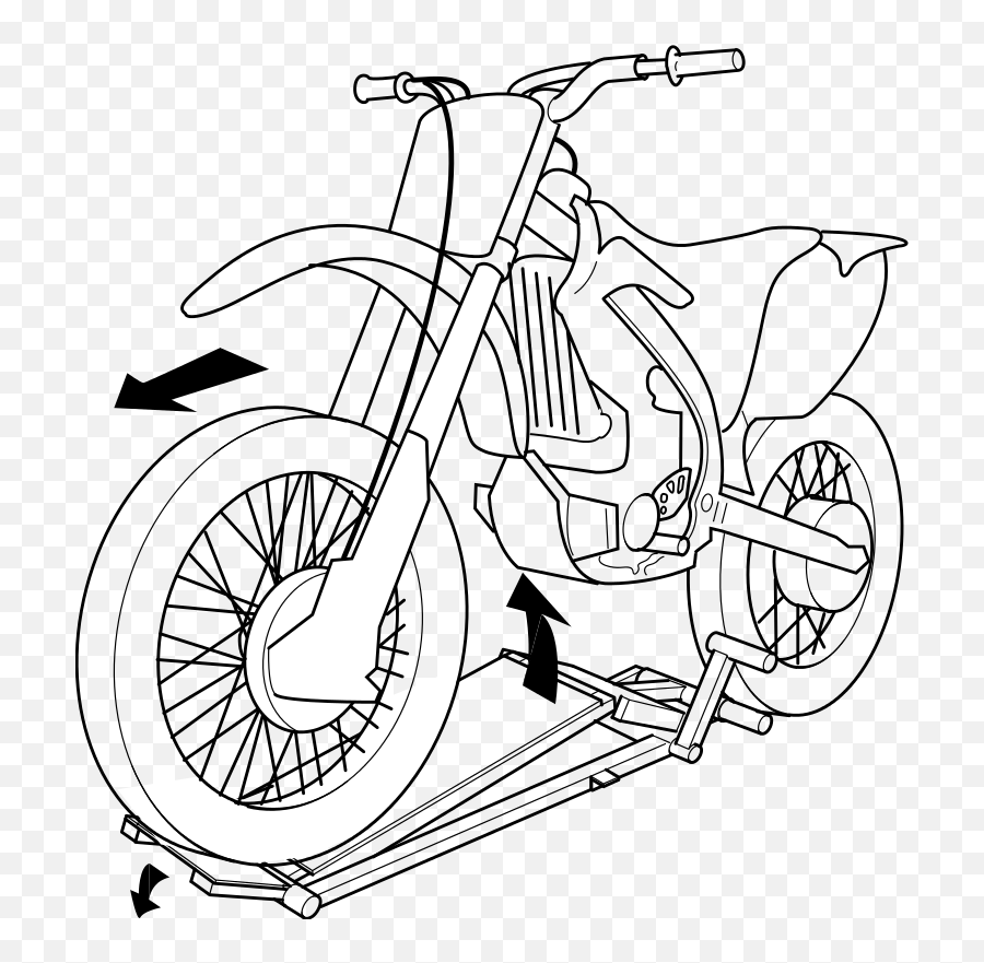 Dirtbike Stand - Outline Dirt Bike Drawing Emoji,Dirt Bike Clipart
