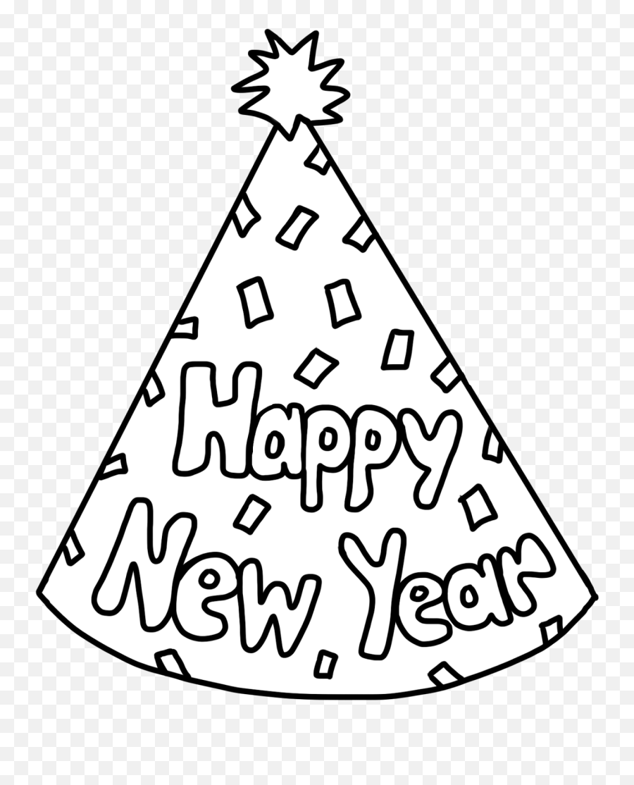 Happy - Clipart New Years Hat Emoji,Happy New Year Clipart