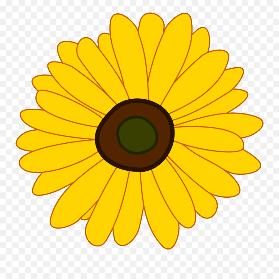 Free Sunflower Background Cliparts - Transparent Background Yellow Flower Clipart Emoji,Sunflower Clipart