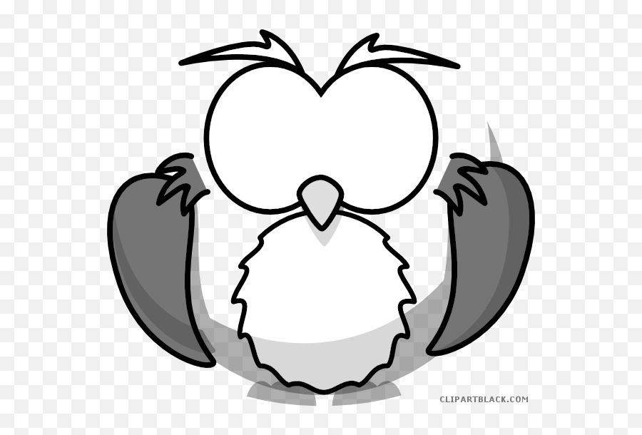 Owl Animal Free Black White Clipart Images Clipartblack - Cartoon Wise Owl Drawing Easy Emoji,Owls Clipart Black And White