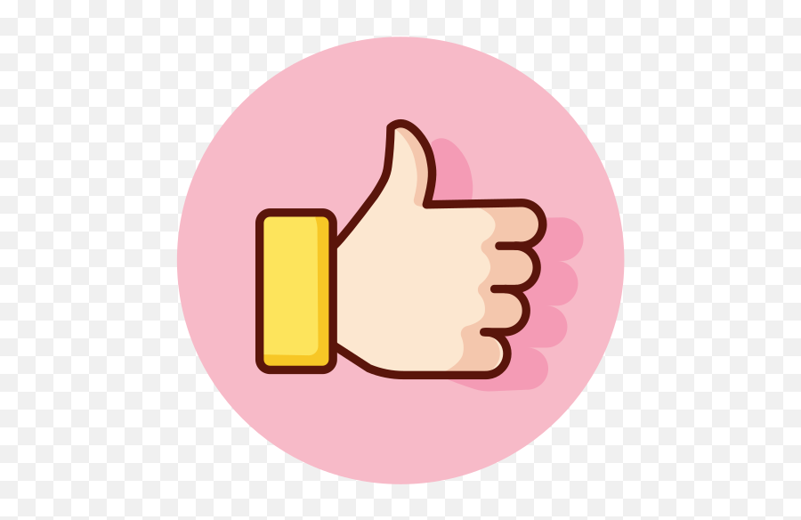 Pink Like Thumb Up Free Icon Of Gesture - Icon Like Png Pink Emoji,Like Png