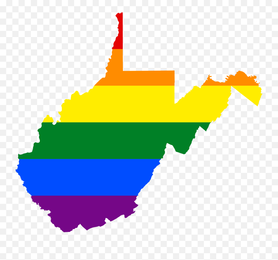 Lgbt Flag Map Of West Virginia Emoji,West Virginia Clipart