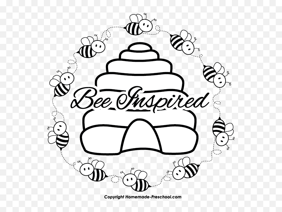 Click To Save Image - Bee Hive Clipart Black And White Bee Hive Clipart Emoji,Bee Clipart Black And White