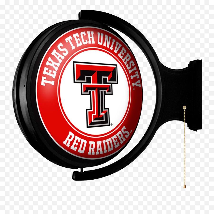 Texas Tech Red Raiders Original Round Rotating Lighted Wall Emoji,Red Raider Logo