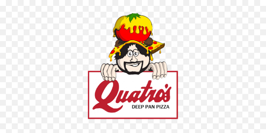 Quatrou0027s Pizza Enjoy Illinois Emoji,Cartoon Pizza Logo