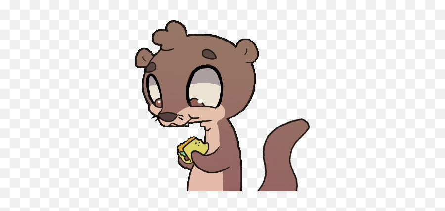 Hungry Otter - Cartoon 553x394 Png Clipart Download Animal Figure Emoji,Otter Clipart