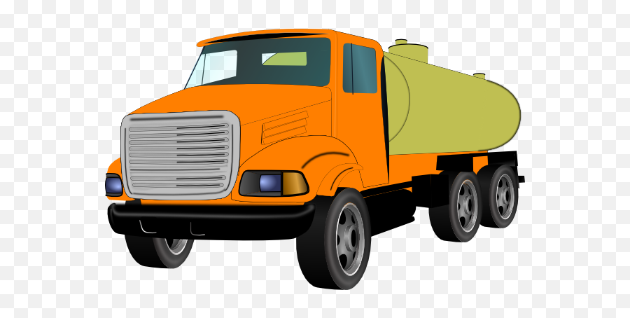 Semi Truck Clipart And Trailer Animated Semi Clip Art Image - Water Tanker Cartoon Png Emoji,Firetruck Clipart