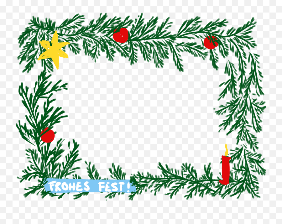 Colorful Christmas Frame Clipart - Christmas Frame Cartoon Emoji,Frame Clipart