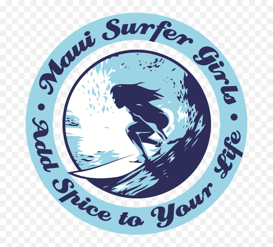 Surfing Girl Logo Full Size Png Download Seekpng - Maui Surfer Girls Emoji,Girl Logo