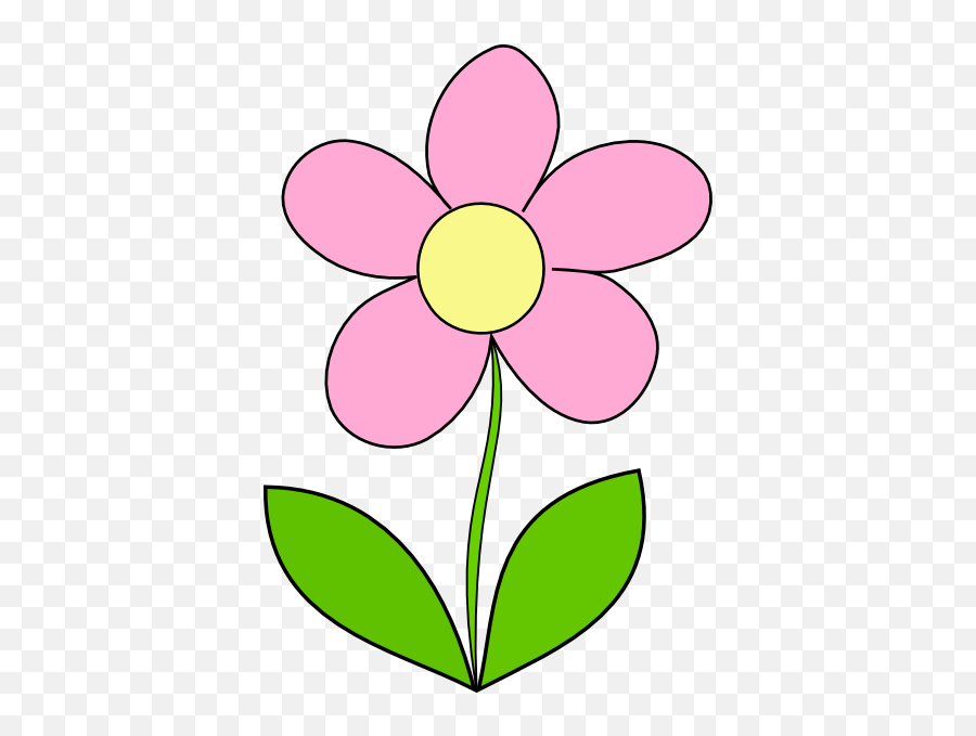 Flower Pink Clip Art At Clker - Flower Clipart Pink Emoji,Pink Flower Clipart