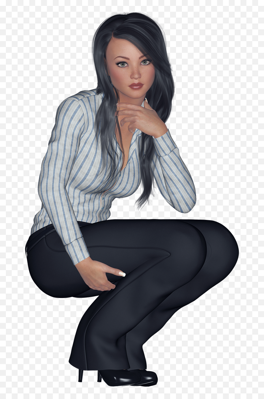 Daz3dstudio Photoshop Png Digital - Png Sitting Woman Photoshop Emoji,Photoshop Png