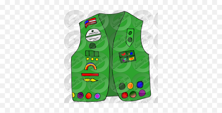 Scout Vest Picture For Classroom - Sleeveless Emoji,Vest Clipart