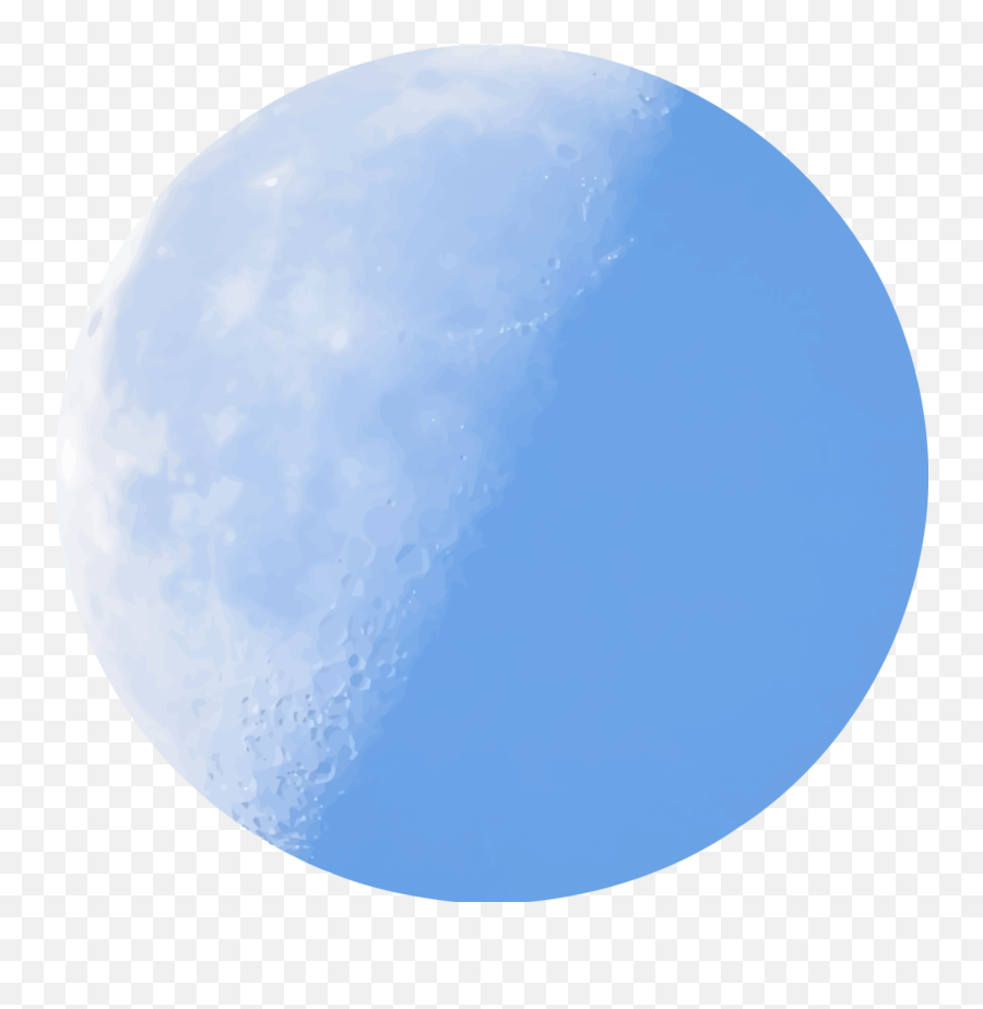 Blue Moon Transparent Background - Moon In Daylight Transparent Emoji,Moon Transparent