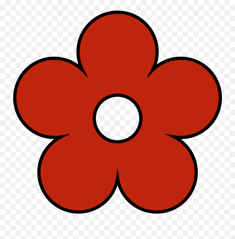 Download Red Flower Png Clipart - Clipart Simple Flower Emoji,Red Flower Png