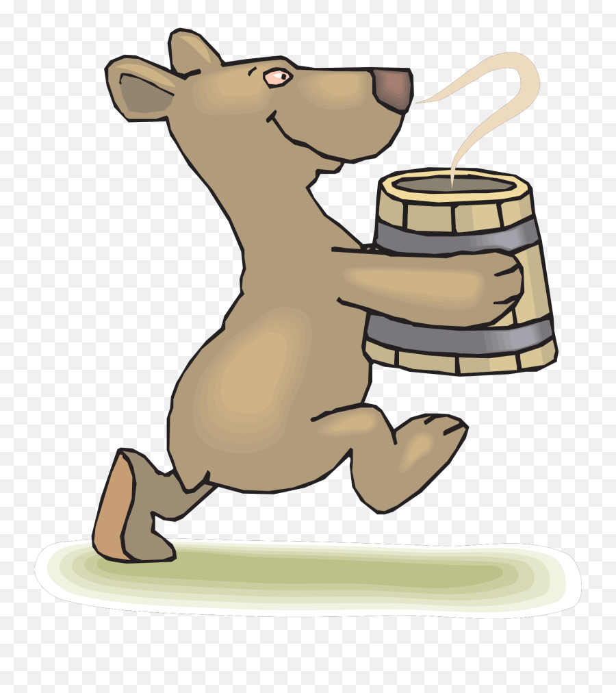Bear With Soup Clip Art - Cartoon Bear Png Walking Emoji,Soup Clipart